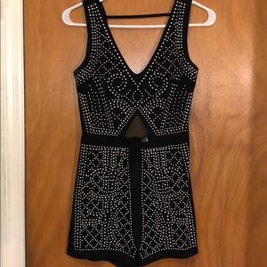 Black Romper With Silver Studs